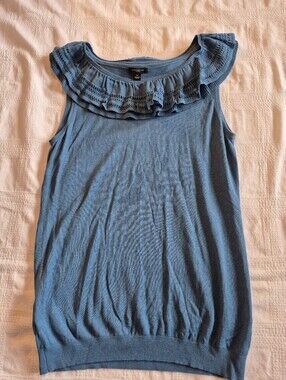 Ann Taylor women's Medium sleeveless silk blend sweater shirt EUC